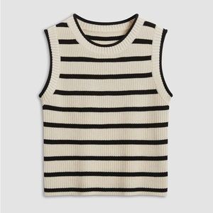 Stripe knit crop top